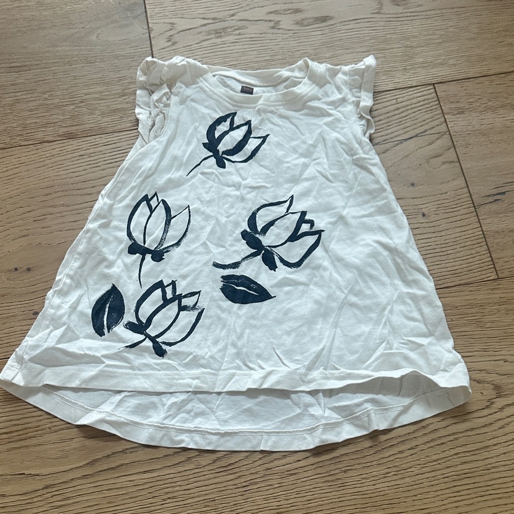 Tea collection Kids White Floral Top 3